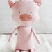 Pig Sewing Pattern Piglet Softie Plush Toy Cloth Doll Pattern PDF