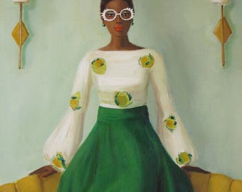 Puff Sleeves. Art Print.