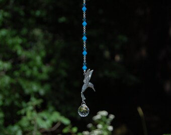 Swarovski Crystal Suncatcher, Hummingbird, Rainbow Maker, 20mm Clear Swarovski Crystal Ornament