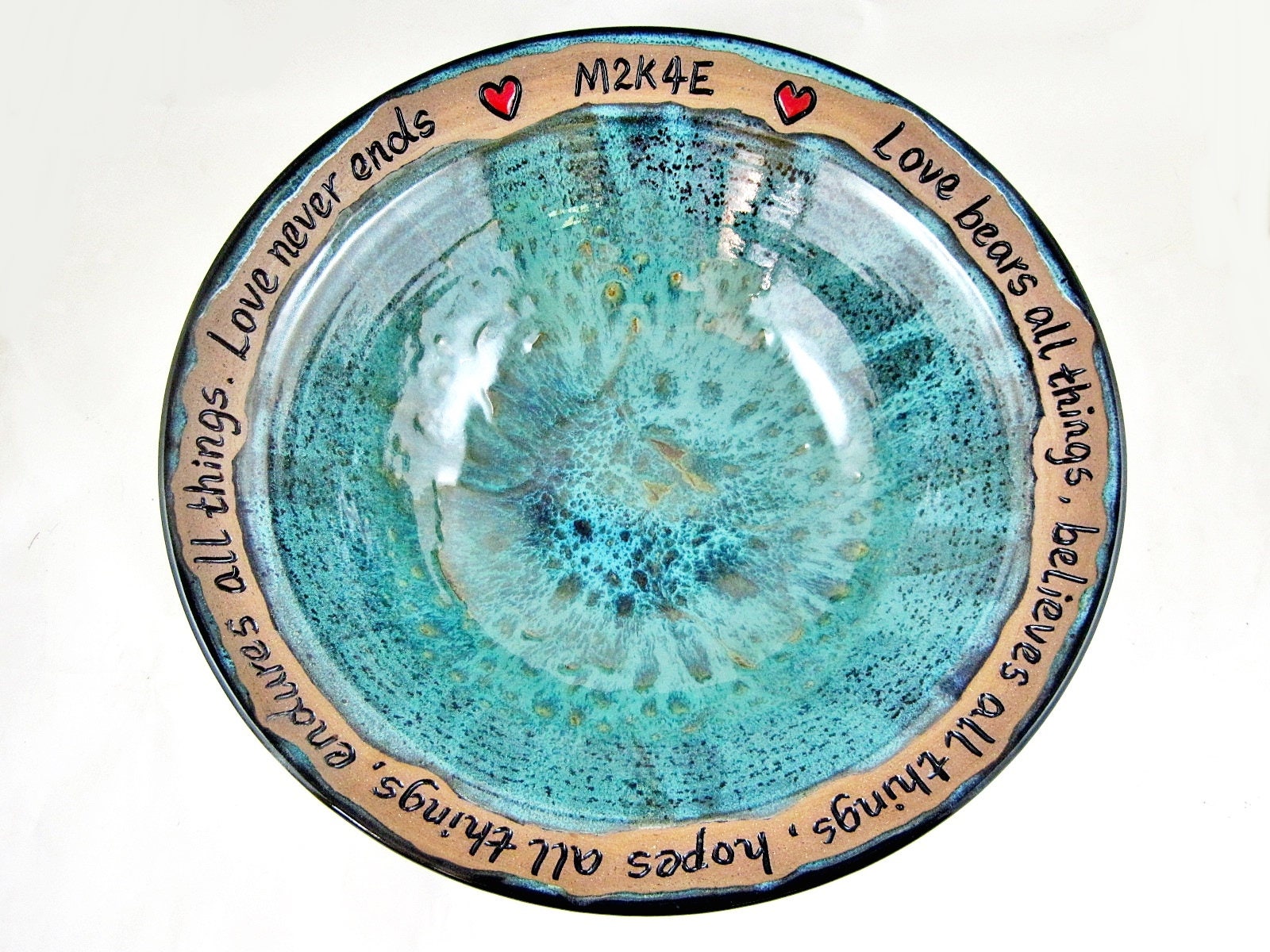 Blessing bowl Custom engraving pottery for wedding gift 9th