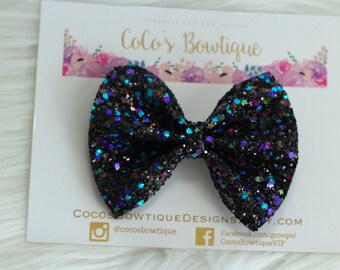 Black Magic Glitter Bow