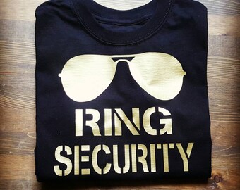 Ring Bearer Gift Ring Security Shirt Wedding Rehearsal Shirt Gold Wedding Ring Bearer Shirt Ring Bearer Proposal Personalized Ring Bearer
