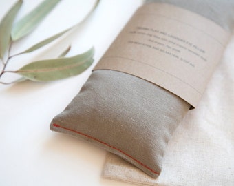 Linen Blend Eye Pillow - Olive Green Eyepillow, Yoga Prop, Eye Pillow for Men, Aromatherapy, Sleep Aid, Organic flax pillow, Minimalist