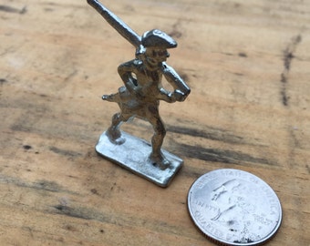18th Century Pewter Toy Soldier - Soldier Marching