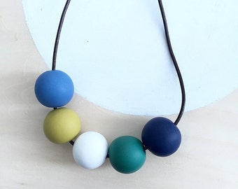 polymer clay necklace | polymer clay jewelry | beaded necklace | statement necklace | clay jewelry | colorful necklace | unique gift for her