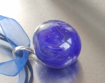 Necklace - Galactic pendant - handmade Lampwork Glass.