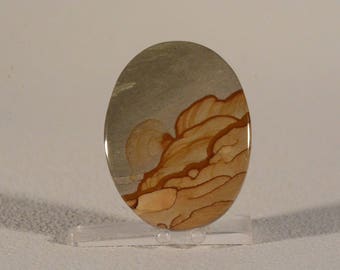 Cripple Creek Picture Jasper Cabochon. Handcrafted USA. Natural Gemstone.