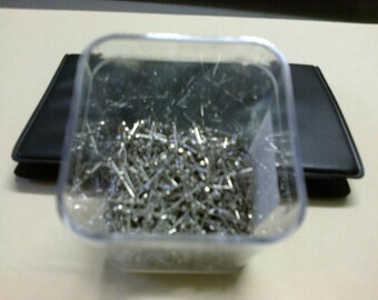 Pins length silver plated brass 1.3 cm