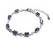 Sterling Silver Amethyst Bracelet , Sterling Silver Bracelet , Oval Amethyst Bracelet