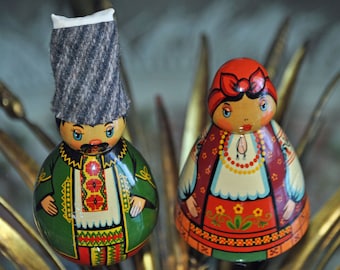 Russian Wooden Figurines Vintage