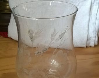312) glass, old lamp globe