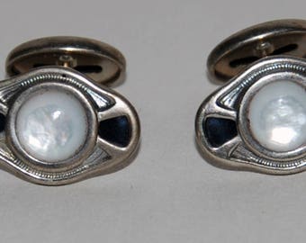1920s-'30s Art Deco era Cufflinks Cuff Links-- Free US Shipping!