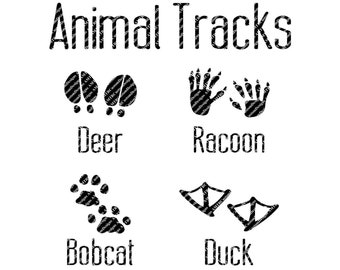 Animal tracks svg | Etsy