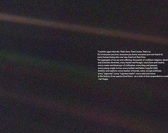 Carl Sagan Pale Blue Dot Quote. Space Print/Poster.