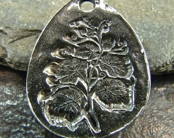Botanical - Artisan Sterling Silver Pendant - One Piece