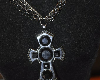 MultiChain Necklace with Cross Pendant