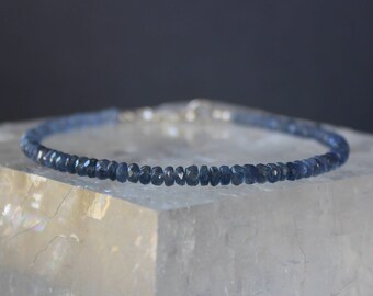 Sapphire Bracelet, All Sapphire Bracelet, Blue Sapphire Bracelet, Gemstone Bracelet, Blue Bracelet, All Natural Sapphire Bracelet
