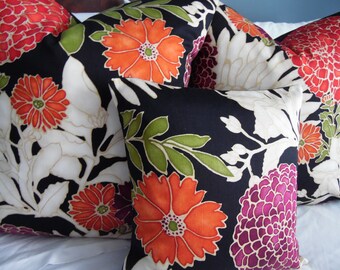 Large Floral Print.Pillow Covers.Slip Covers.Home Decor Pillows.Designer Pillows.Toss Pillows.Floral Slipcover.Pillow Sham.Floral Lumbar