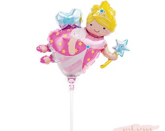 Fairy Godmother Balloon / Princess Birthday / Fairy Balloon / Fairy Birthday / 14 inch Helium Balloons / Princess Party Decor / Fairy Party