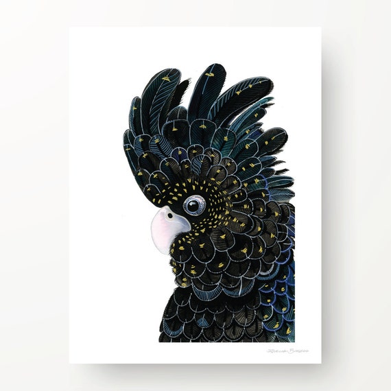 black cockatoo print dom