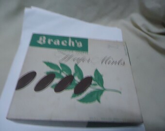 Vintage Brach's Chocolate Covered Wafer Mints One Pound Box, collectable