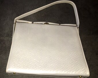 Vtg 1950s 1960s Textured Grey Andrew Geller Purse