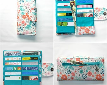 Bifold Card Wallet, Bifold Women Wallet, women's wallet, Card Organizer Wallet, 38 slots, Card Wallet, Credit Card Wallet, Purse Coin