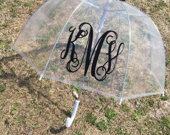 monogram umbrella, bridesmaid gift, personalized gift, dome umbrella