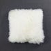 Double Side Fur 24" Square Tibetan / Mongolian Lamb Fur Pillow Natural White