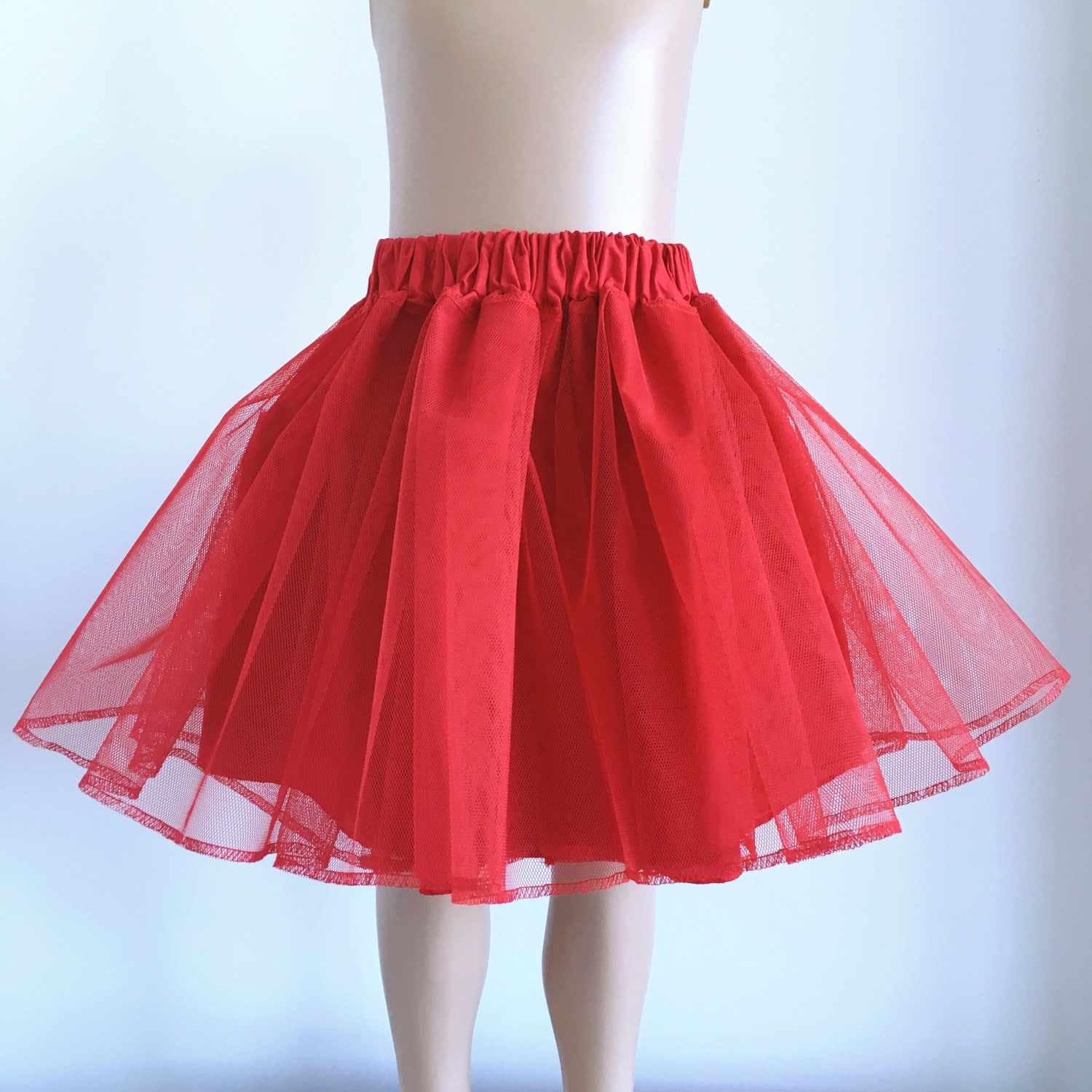 Red 50/'s Rockabilly Super Soft 26 inches Petticoat Skirt By Banned Apparel