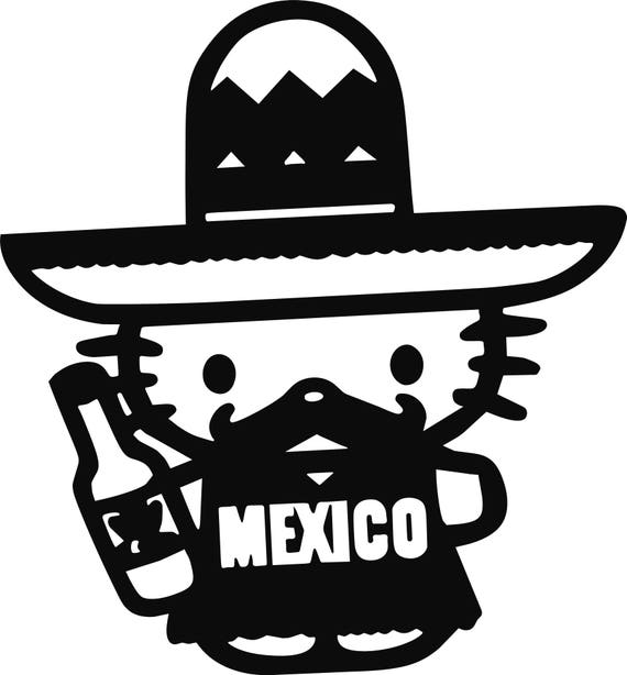  Mexico  Hello  Kitty  Decal Vinyl Stickers Mexican  Mexicano