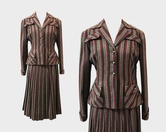 1940s Striped Suit by Koret of California