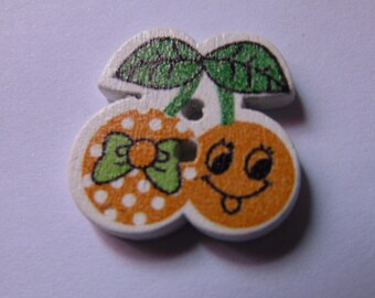 various colors wooden button scrapbooking fruit 20mmx20mm