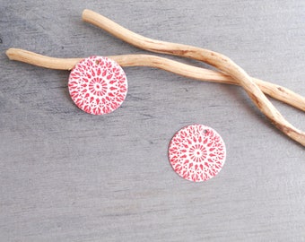 X 2 red and white sequins
