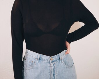 Vintage sheer turtleneck bodysuit