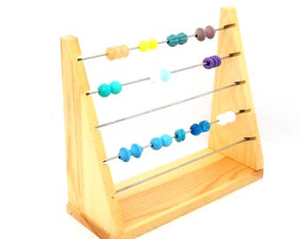 Natural Wood Charm/Bead Etc Display Rack 9 Inch