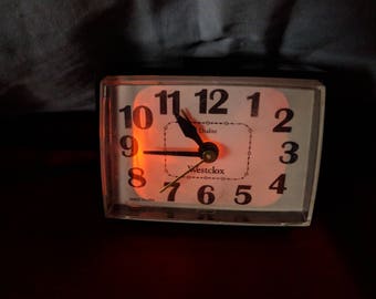 Vintage Westclox Dialite Alarm Clock - Black E54/55