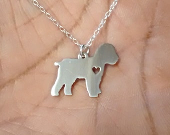 Cockapoo Necklace - Engrave Pendant - Sterling Silver Jewelry - Gold Jewelry - Rose Gold Jewelry - Personalized Pet Jewelry - Animal Charm