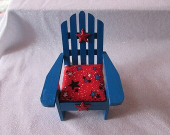 Dollhouse Miniature Adirondack Chair