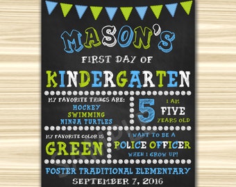 first day of kindergarten sign printable