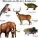 Michigan State Animals Poster Print