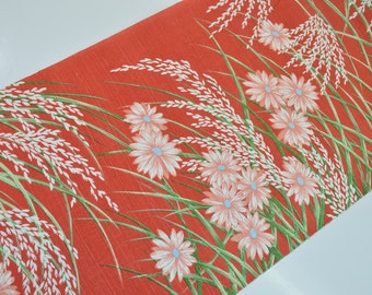 Japanese Jinken Kimono Bolt - Lovely Chrysanthemum Ear of Ricee - E63