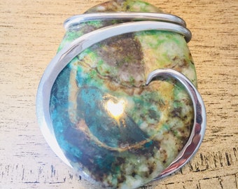 Chrysocolla pendant