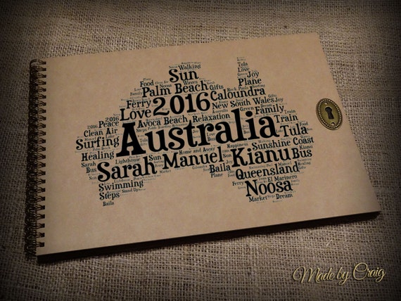 Personalised Australia Travel Album Scrapbook Photo Album