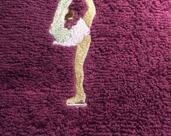 Figure skater towel for blades, personalised, skating