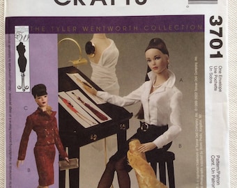 McCall's Crafts Pattern 3701 - Tyler Wentworth Collection 16" Doll Clothes - Long Sleeve Bodysuit, Skirt, Princess Seam Jacket, Purse & Belt