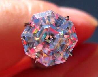 Antique Asscher Cut Classique Moissanite by Julia B Jewelry