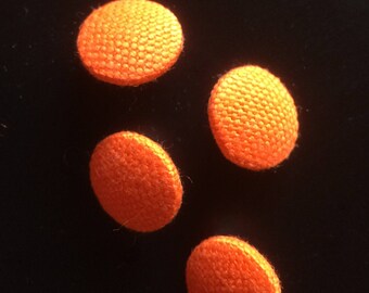 Fabric Buttons Orange