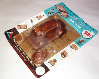 Vintage Wind-Up Armored Car Toy/Bank In Original Packaging NOS ***1960's********