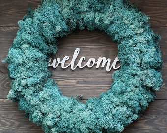 Spring door wreath - front door wreath - outdoor spring wreath - spring wreath - outdoor wreath - wreaths for front door - turquoise wreath